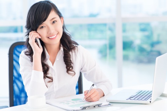 Businesswoman on phone